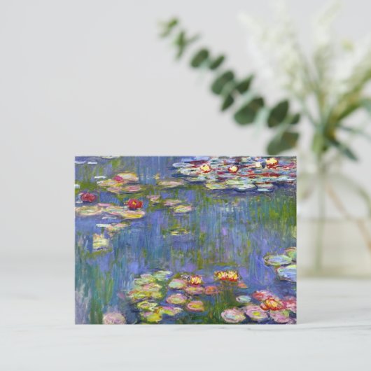 Monet Water Lilies 1916 Briefkaart (Staand voorkant)