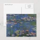 MONET Water Lilies 1916 BRIEFKAART (Voorkant / Achterkant)