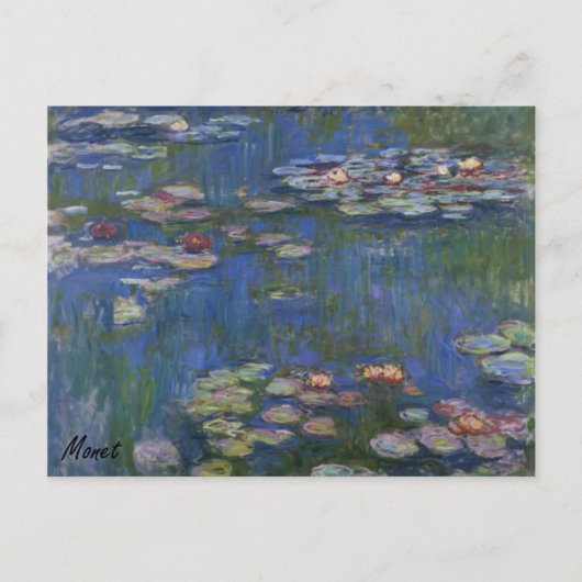 MONET Water Lilies 1916 BRIEFKAART (Voorkant)