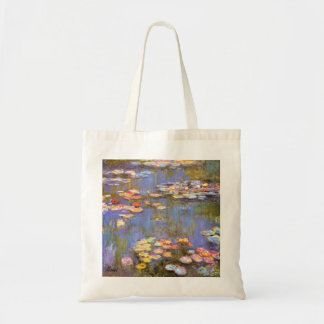 MONET Water Lilies 1916 canvas tas met heldere tin