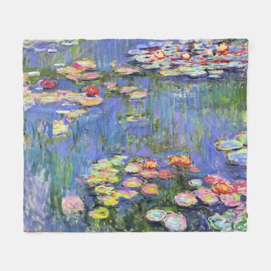Monet - Water Lilies, 1916 Fleece Blanket (Voorkant (Horizontaal))