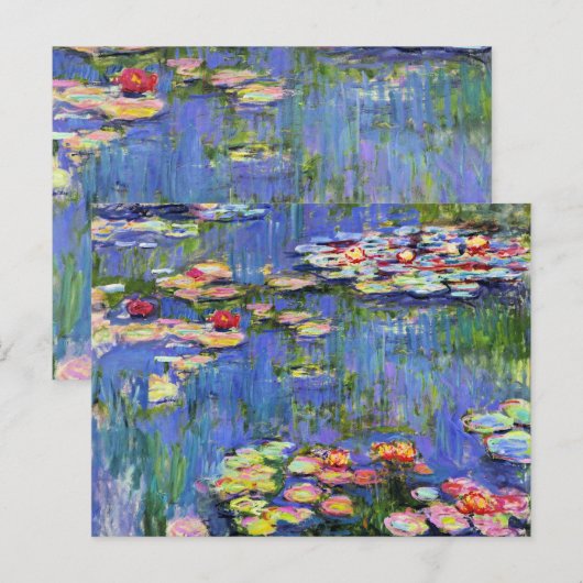 Monet - Water Lilies, 1916, Kaart (Voorkant / Achterkant)