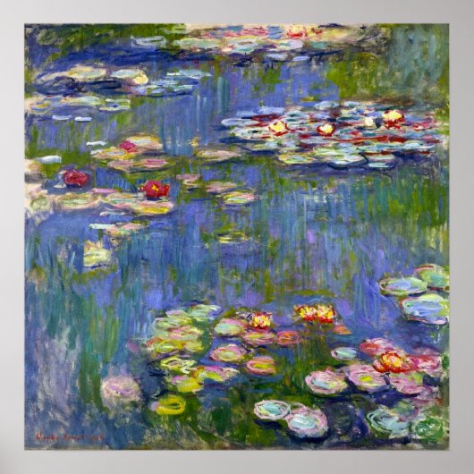 Monet Water Lilies 1916 Poster (Voorkant)
