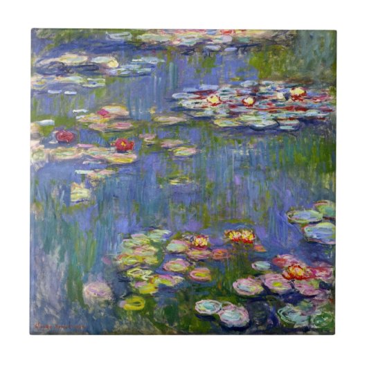 Monet Water Lilies 1916 Tile Tegeltje (Voorkant)