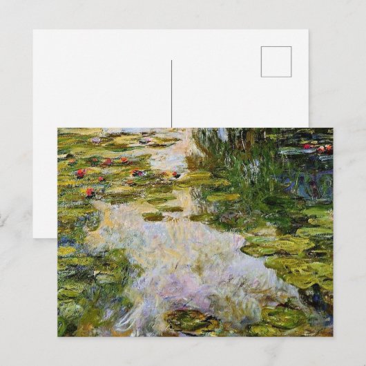 Monet - Water Lilies 1917-1919 Briefkaart (Voorkant / Achterkant)
