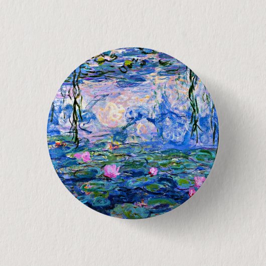 Monet: Water Lilies 1919, beroemd schilderij, Ronde Button 3,2 Cm (Voorkant)