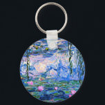 Monet: Water Lilies 1919, beroemd schilderij, Sleutelhanger<br><div class="desc">Claude Monet: Waterlelies,  1919,  prachtige kunstschilderkunst</div>