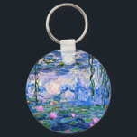 Monet: Water Lilies 1919, beroemd schilderij, Sleutelhanger<br><div class="desc">Claude Monet: Waterlelies,  1919,  prachtige kunstschilderkunst</div>