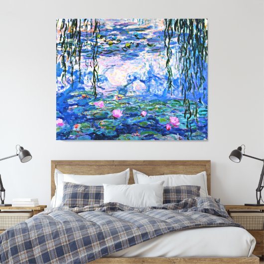 Monet - Water Lilies, 1919, Canvas Afdruk (Insitu (Slaapkamer))