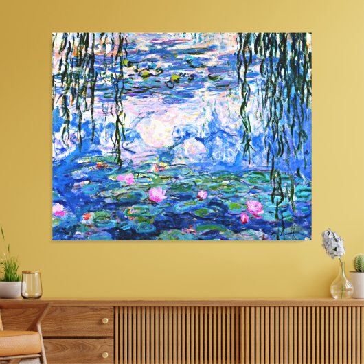 Monet - Water Lilies, 1919, Canvas Afdruk (Insitu (Woonkamer))