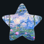 Monet - Water Lilies 1919, fijn kunstschilderij Ster Sticker<br><div class="desc">Water Lilies 1919,  populair kunstschilderij van Claude Monet</div>