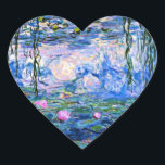 Monet: Water Lilies 1919 Hart Sticker<br><div class="desc">Claude Monet: Water Lilies Red,  1919,  Impressionisme artwork koffiekoffie mok.</div>