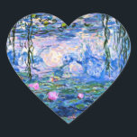 Monet: Water Lilies 1919 Hart Sticker<br><div class="desc">Claude Monet: Water Lilies Red,  1919,  Impressionisme artwork koffiekoffie mok.</div>