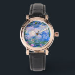 Monet - Water Lilies 1919 Horloge<br><div class="desc">Claude Monet 1919 schilderij,  Waterlelies.</div>
