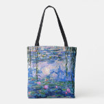 Monet - Water Lilies, 1919, roze Tote Bag<br><div class="desc">Het schilderij van Claude Monet uit 1919,  Water LIlies (roze),  canvas tas.</div>