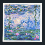 Monet - Water Lilies, 1919 Servetten<br><div class="desc">Claude Monet 1919 schilderij,  Waterlelies</div>