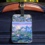 Monet - Water Lilies 1919 sjabloon Bagagelabel<br><div class="desc">Claude Monet's beroemde schilderij,  Water Lilies,  1919,  sjabloon,  klaar om je te personaliseren. Plaats uw eigen naam/tekst in plaats van Virginia.</div>