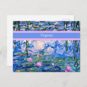 Monet - Water Lilies 1919 sjabloon Briefkaart (Voorkant / Achterkant)