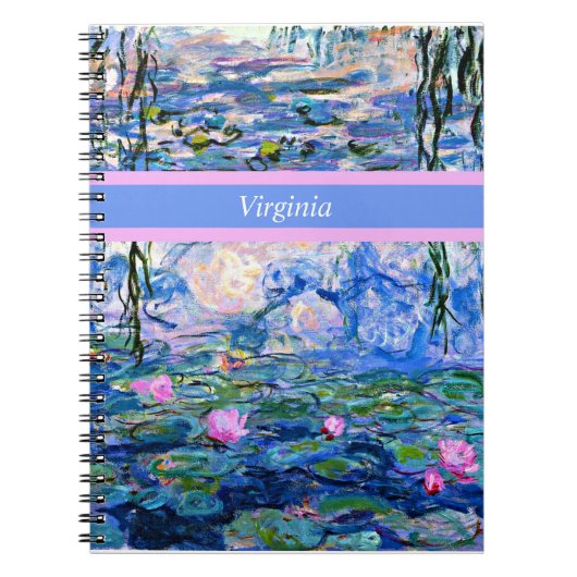 Monet - Water Lilies 1919 sjabloon Notitieboek (Voorkant)