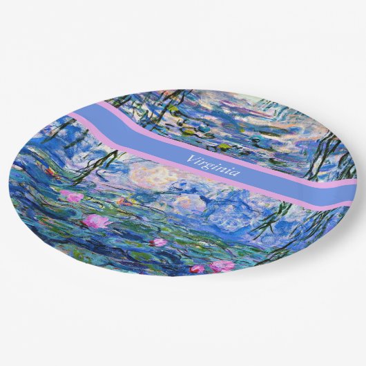 Monet - Water Lilies 1919 sjabloon Papieren Bordje (Gekanteld)