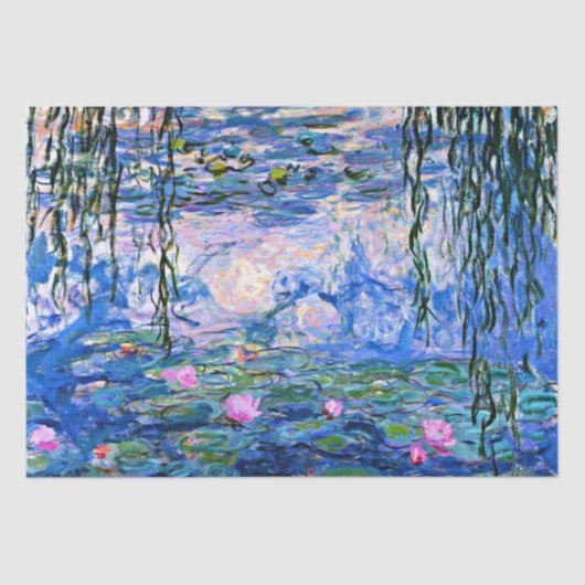 Monet, Water Lilies, 1919, Wrapping Paper Tissuepapier (Voorkant)