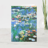 Monet Water Lilies Birthday Kaart (Voorkant)