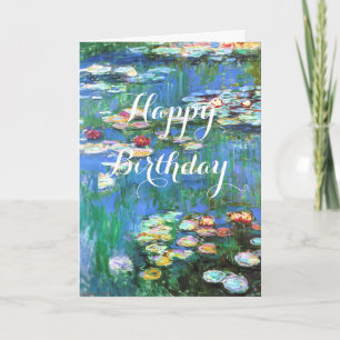 Monet Water Lilies Birthday Kaart