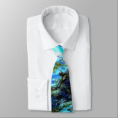 Monet - Water Lilies Blue, beroemd schilderij, Stropdas (Gebonden)