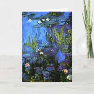 Monet - Water-Lilies Blue Indigo Kaart