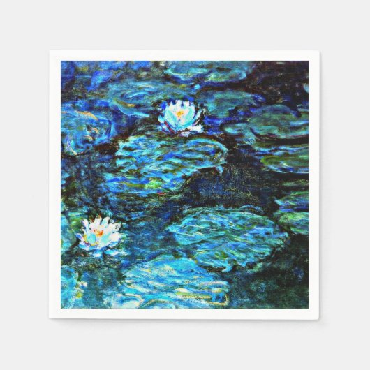 Monet - Water Lilies Blue Servet (Voorkant)