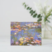 MONET Water Lilies BRIEFKAART 1916 brite-tinten (Staand voorkant)