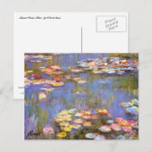 MONET Water Lilies BRIEFKAART 1916 brite-tinten (Voorkant / Achterkant)