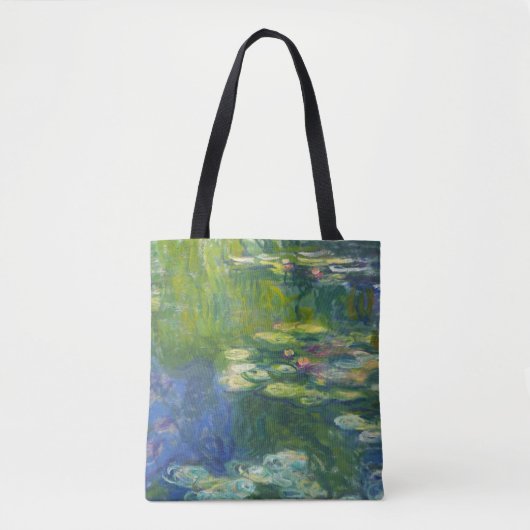 Monet Water Lilies Canvas tas All-Over Print (Voorkant)