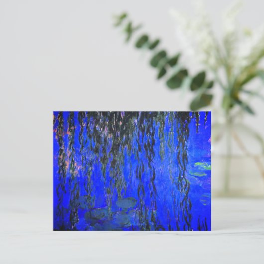 Monet Water Lilies en Wonende Wilde Branches Briefkaart (Staand voorkant)