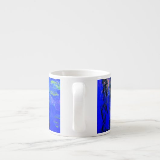 Monet Water Lilies en Wonende Wilde Branches Espresso Kop (Achterkant)