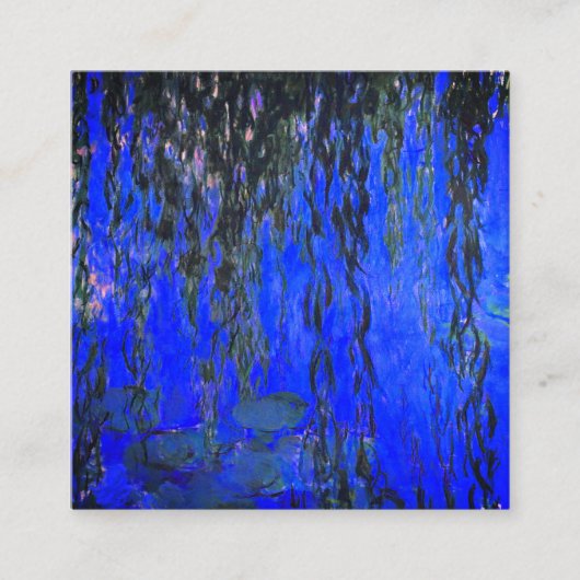 Monet Water Lilies en Wonende Wilde Branches Informatiekaartje (Voorkant)