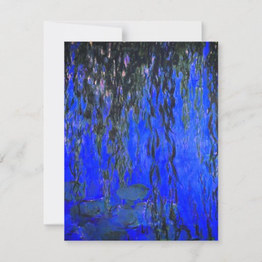 Monet Water Lilies en Wonende Wilde Branches Kaart (Voorkant)