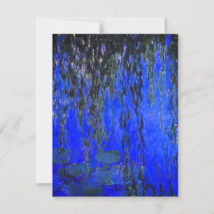 Monet Water Lilies en Wonende Wilde Branches Kaart
