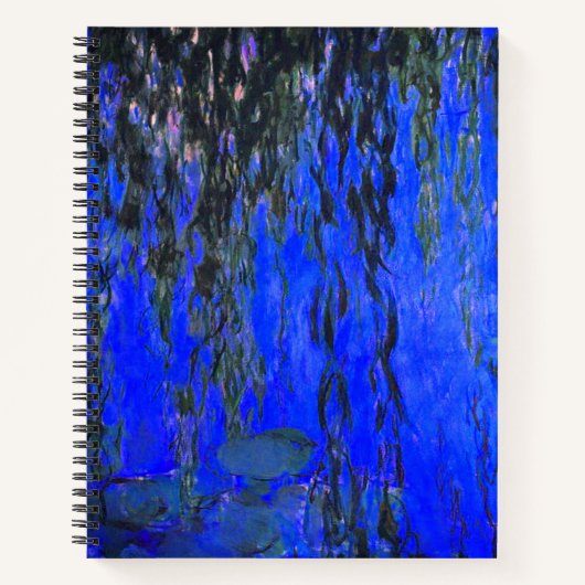 Monet Water Lilies en Wonende Wilde Branches Notitieboek (Voorkant)