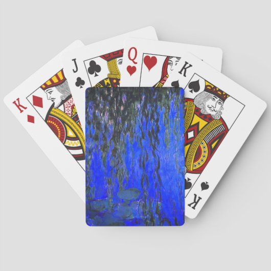 Monet Water Lilies en Wonende Wilde Branches Pokerkaarten (Achterkant)