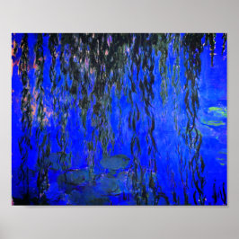 Monet Water Lilies en Wonende Wilde Branches Poster