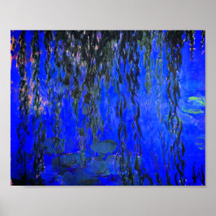 Monet Water Lilies en Wonende Wilde Branches Poster