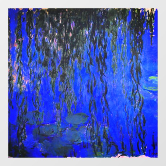 Monet Water Lilies en Wonende Wilde Branches Raamsticker (Vel)
