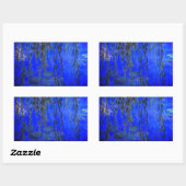 Monet Water Lilies en Wonende Wilde Branches Rechthoekige Sticker (Vel)