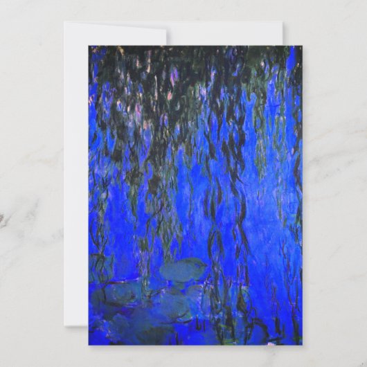Monet Water Lilies en Wonende Wilde Branches Save The Date (Voorkant)