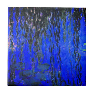 Monet Water Lilies en Wonende Wilde Branches Tegeltje