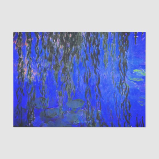 Monet Water Lilies en Wonende Wilde Branches Tissuepapier (Voorkant)