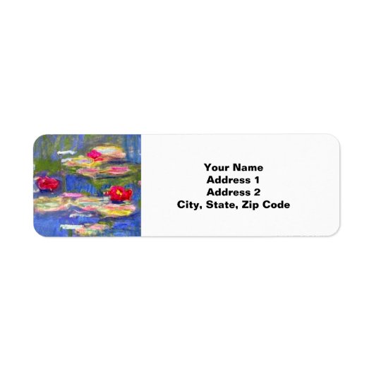 Monet Water Lilies Etiket (Voorkant)