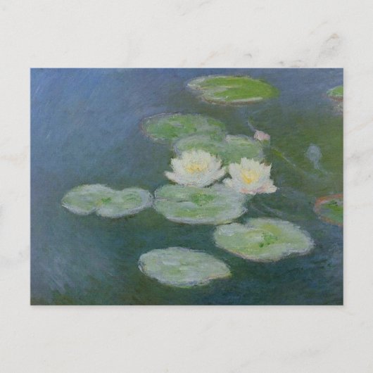 Monet Water Lilies Evening Effect Feestdagenkaart (Voorkant)