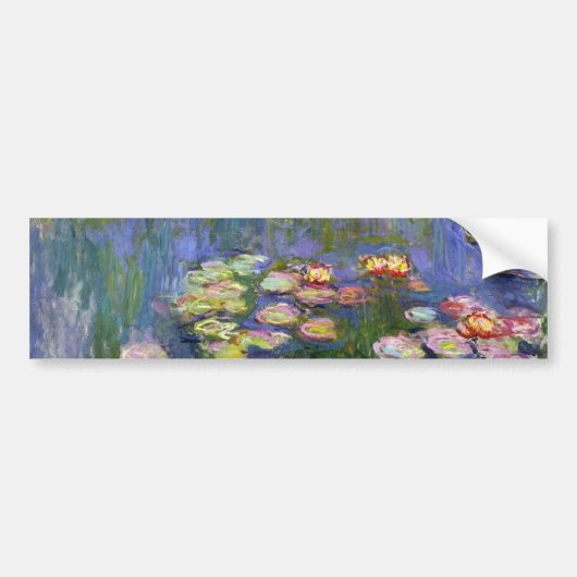 Monet Water Lilies Fine Art (1916) Bumpersticker (Voorkant)